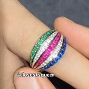 92.5 Silver Rainbow Ring